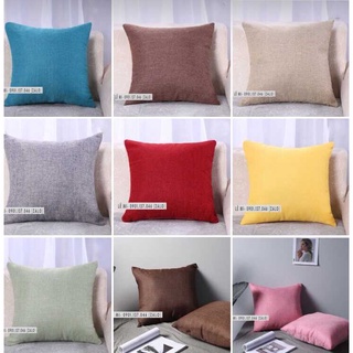 Gối tựa sofa gối tựa lưng vải bố gối tựa lưng trơn một màu gối trang trí sofa cao cấp gối tựa lưng trơn