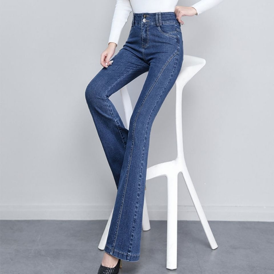Quần Jeans Ống Loe Lưng Cao Co Giãn Mẫu Mới 2022 Thời Trang Cho Nữ