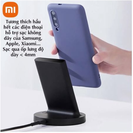 Đế sạc nhanh không dây 20W Xiaomi - Sạc Xuyên ốp - Hàng Chính Hãng - Bảo Hành 12 Tháng