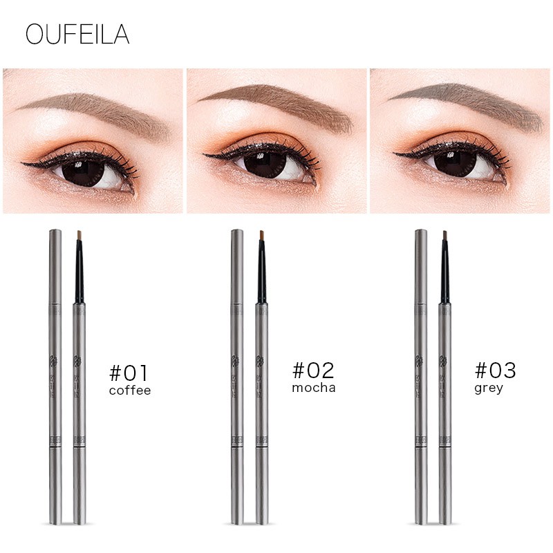 Chì Tán Lông Mày OUFEILA Chì kẻ mày không thấm nước Long Lasting Pigmented Easy Blend Eye Makeup Mỹ phẩm | BigBuy360 - bigbuy360.vn