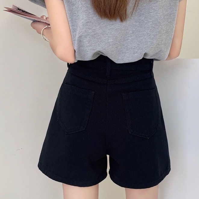 Quần short nữ kaki phong cách Ullzang lưng cao, ống rộng có Bigsize lên tới 70kg (KKN)