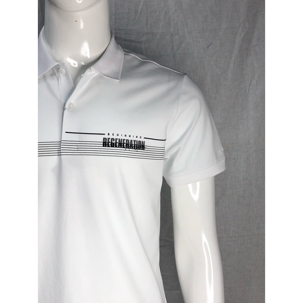 Áo Thun Polo Ngắn Tay Có Cổ Bẻ ARISTINO APS029S2 Phông Nam Trơn Màu In Kẻ Dáng Regular Fit Vải Organic Cotton Cao Cấp