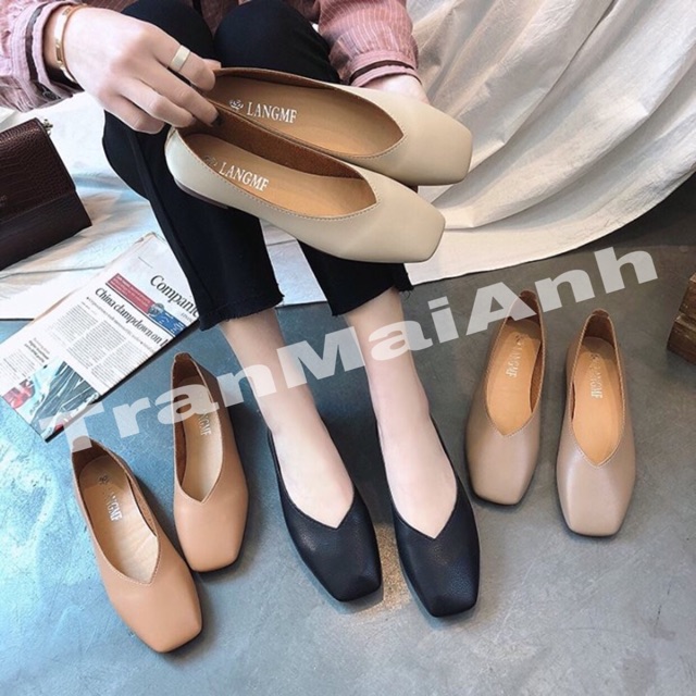 Giày xuất Hàn Quốc mõm vuông