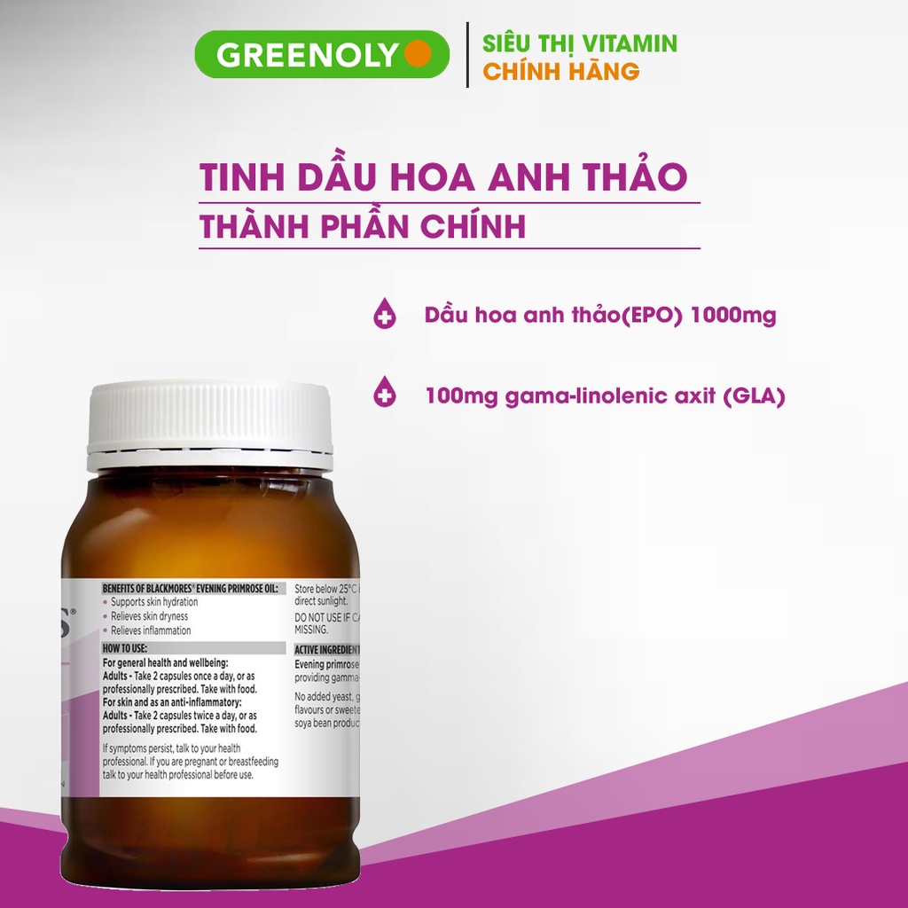 Tinh Dầu Hoa Anh Thảo Blackmores Evening Primrose Oil