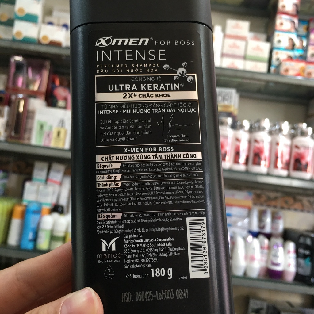 Dầu Gội X-Men For Boss Intense 180g