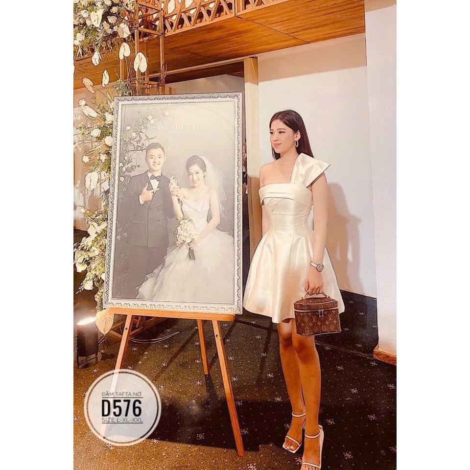 (CÓ ẢNH THẬT) BIGSIZE Đầm tafta nơ D576 Màu sắc: hồng - đen - kem | BigBuy360 - bigbuy360.vn