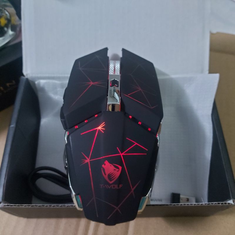 Chuột gaming không dây xịn chính hãng Twolf Q15 có led 7 màu chuyển đổi đẹp