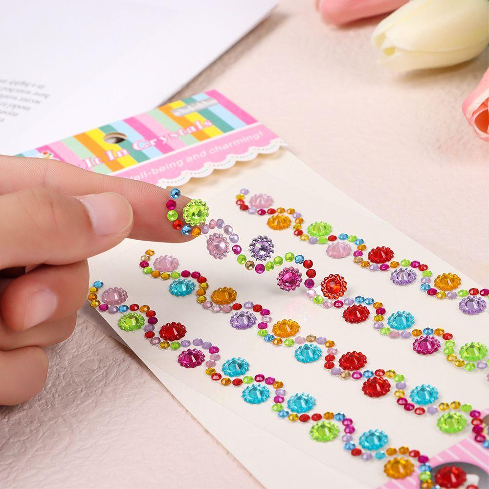 UUMIR Miếng Dán Trang Trí Điện Thoại / Sổ Tay Bằng Acrylic Đính Đá Pha Lê Nhiều Kiểu Xinh Xắn Cho Bé