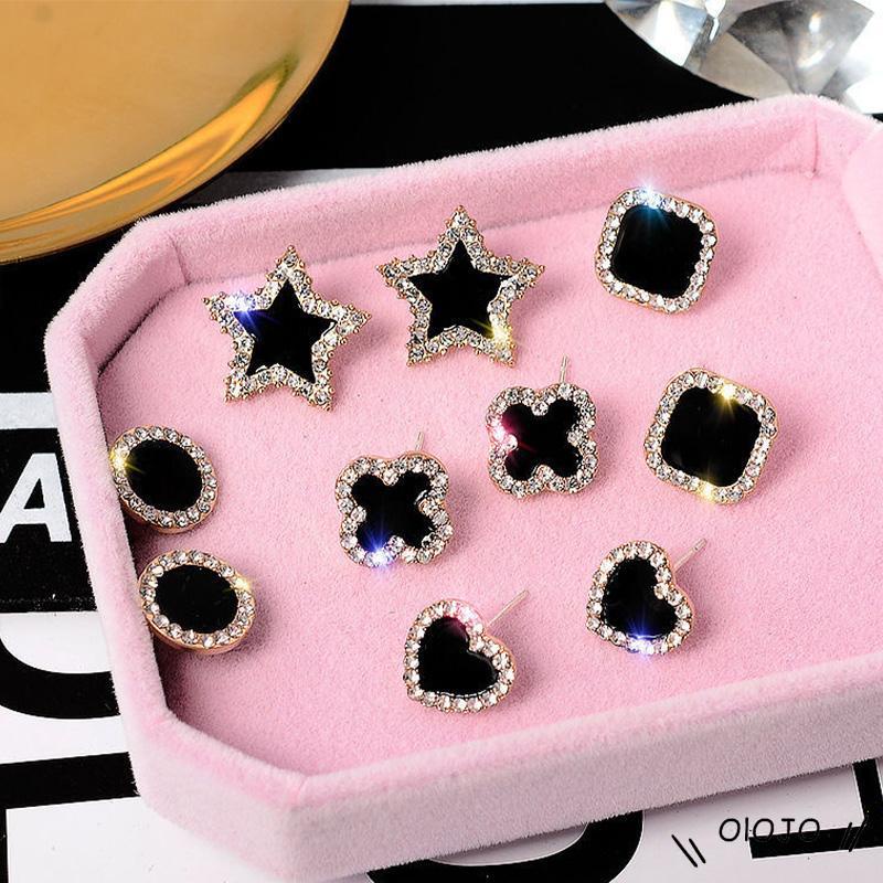 Khuyên Tai Bạc 925 Hình Cỏ Bốn Lá Xinh Xắn