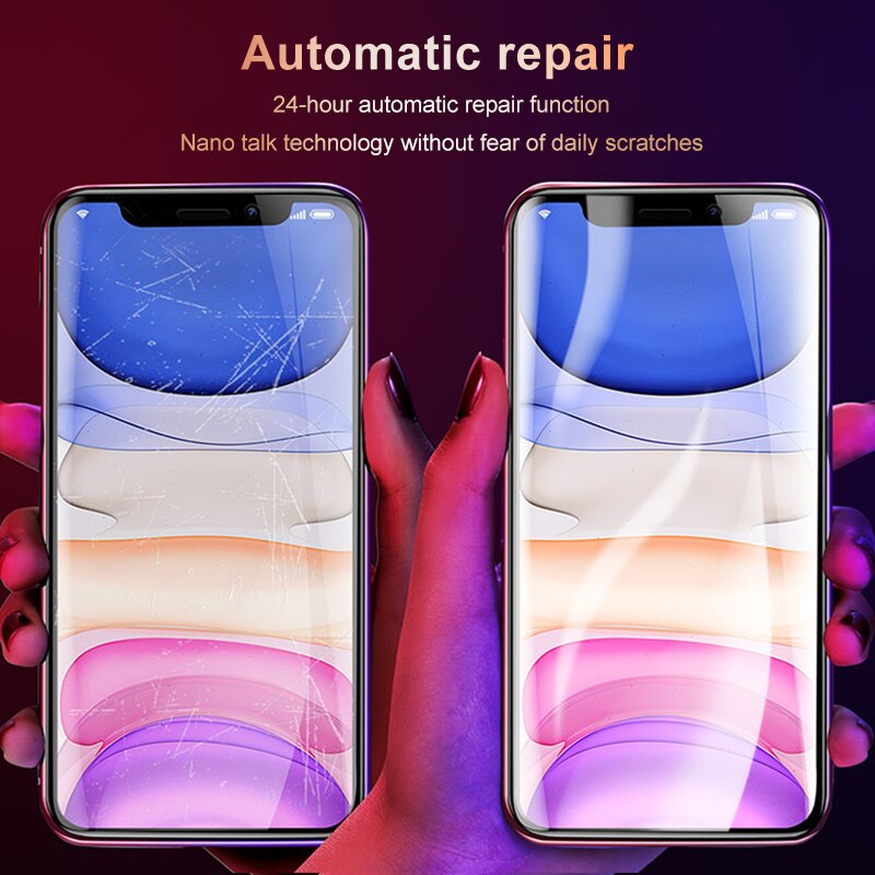Miếng dán hydrogel mềm 30D bảo vệ màn hình cho iPhone 7 8 Plus 6 6s Plus X XS XR XS Max 11 Pro Max