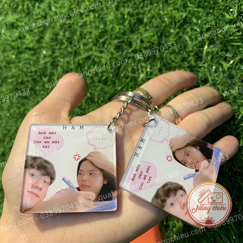 Móc khóa mika in hình theo yêu cầu- Phụ kiện balo- túi xách