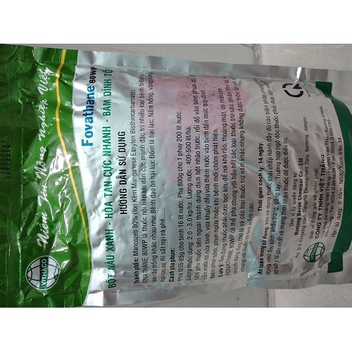 Thuốc trừ bệnh Mancozeb xanh  fovathane 80WP 1kg