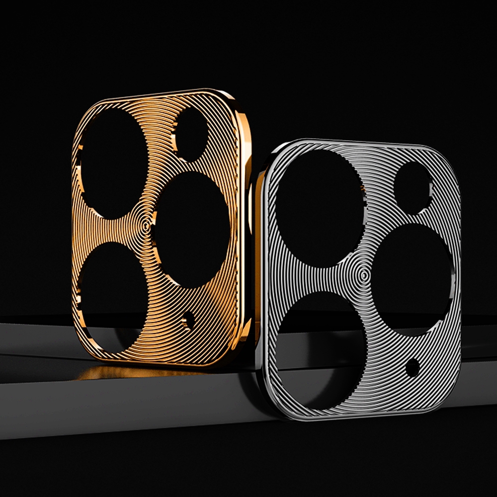 2 in 1 Protector Camera Glass For iPhone 11 Pro Max Metal Ring Protector Case