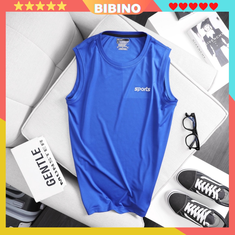 Áo ba lỗ nam nữ tank top form rộng unisex big size sát nách tập GYM phong cách thể thao thun lạnh mềm mịn BIBINO