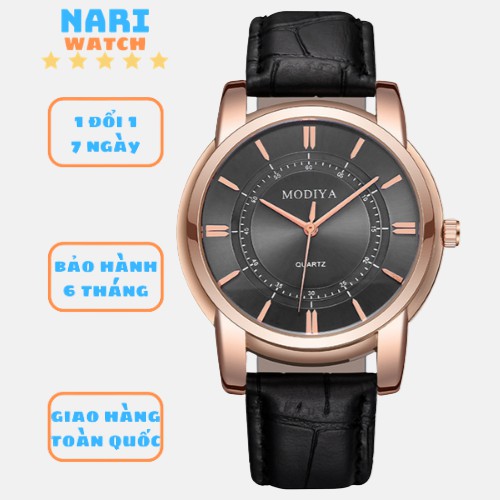 Đồng Hồ Nam MODIYA Japan SU008, Dây Da, Thời Trang Cao Cấp, Bảo Hành 6 Tháng, NARI WATCH