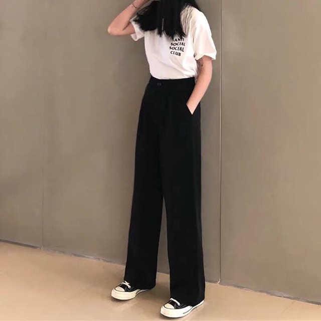 Quần Simple pant Ống Rộng Unisex