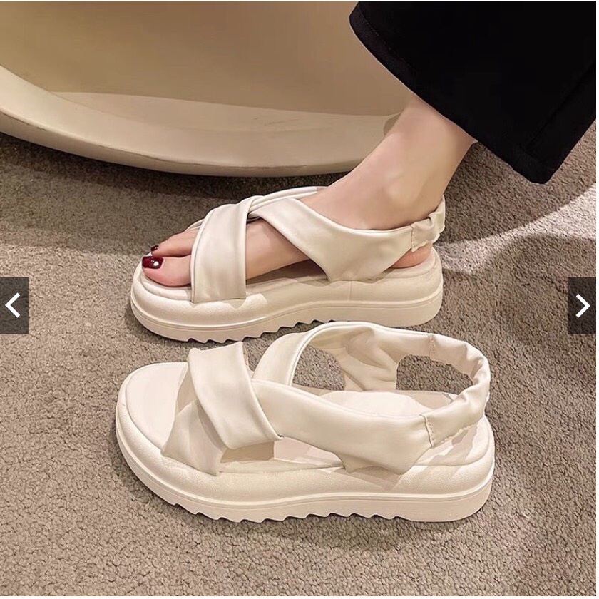 Sanđal nữ Đế Cao 5 cm Chất Da Siêu Mềm Đẹp