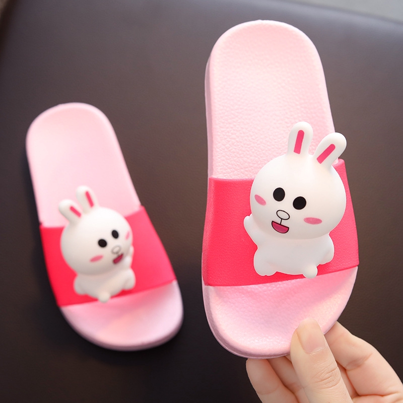 Dép Đi Trong Nhà Tắm Đế Mềm Hình Thỏ Nhỏ Thời Trang Xuân Hè Cho Bé Gái