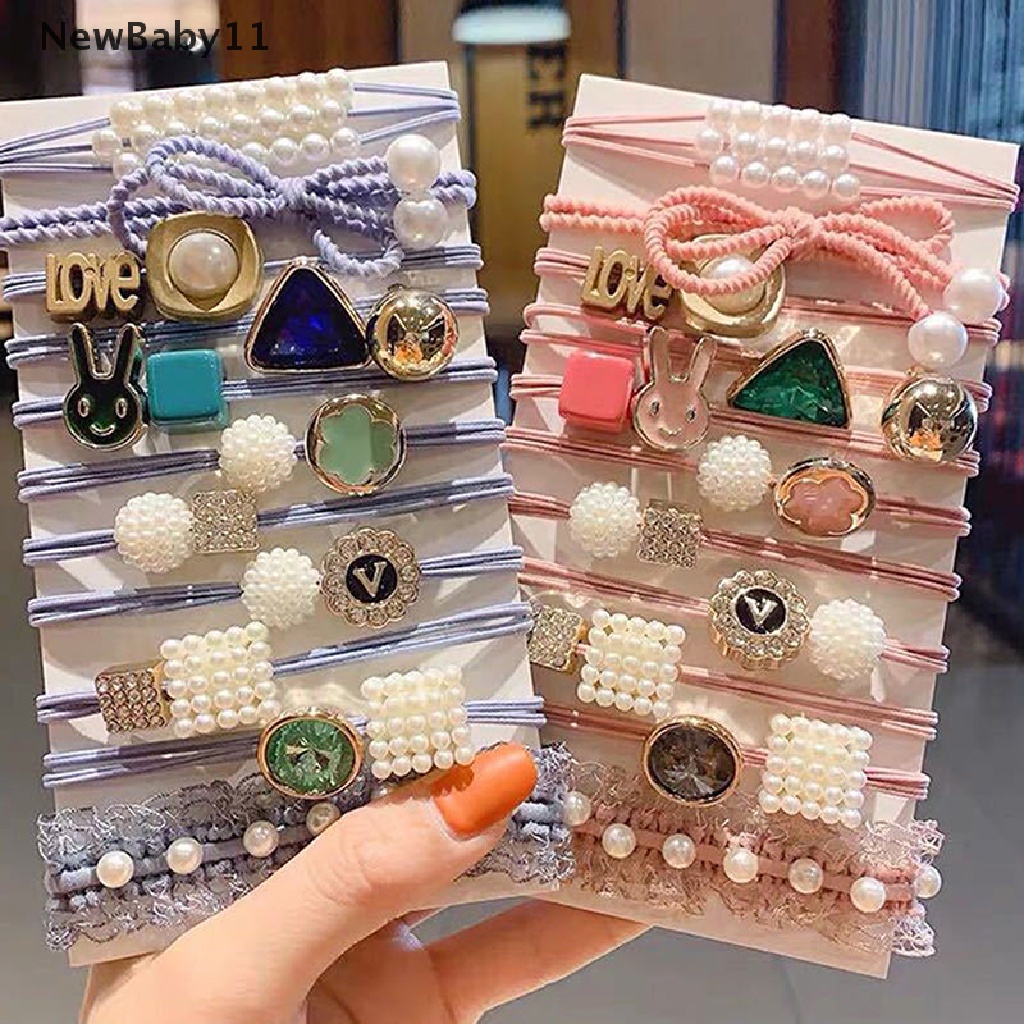 Bộ 11 Dây Cột Tóc Thắt Nơ Phong Cách Nhật Hàn Thời Trang Cho Nữ