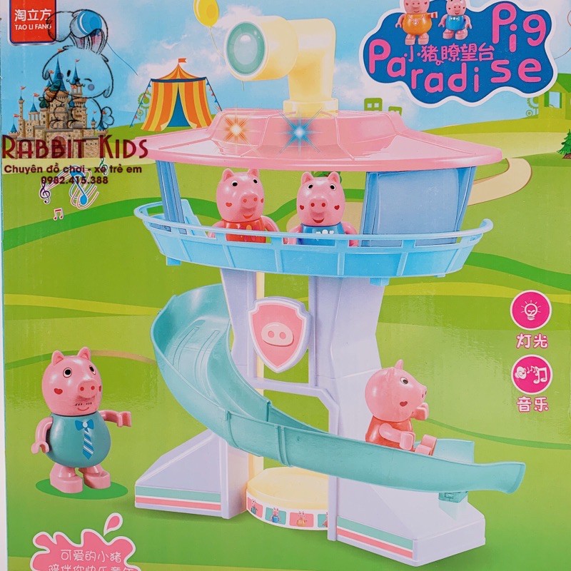 Bộ Đồ Chơi Peppapig-Đài quan sát peppapig-Những chú lợn đáng yêu