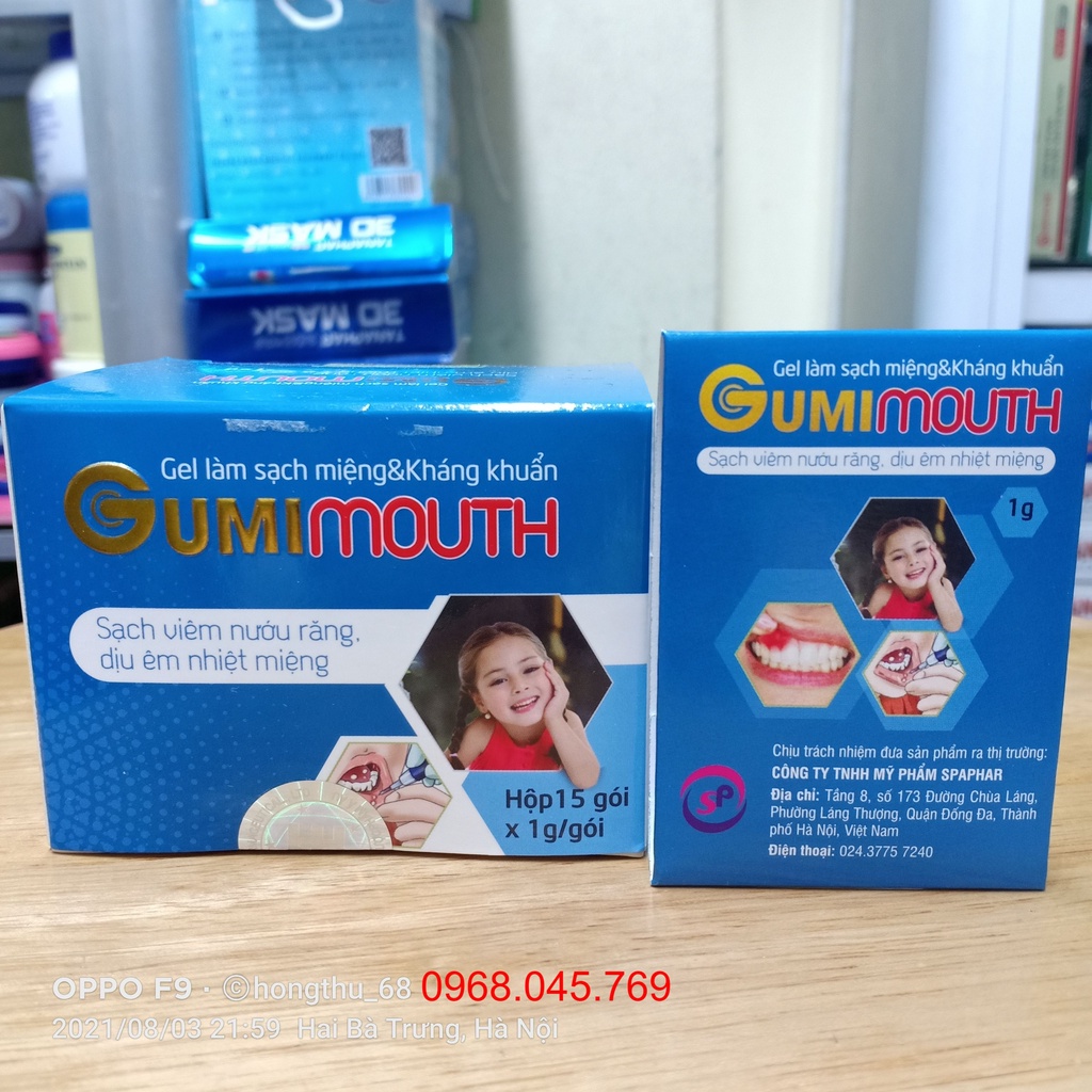 Gel Gumimouth làm sạch miệng và kháng khuẩn gói 1g