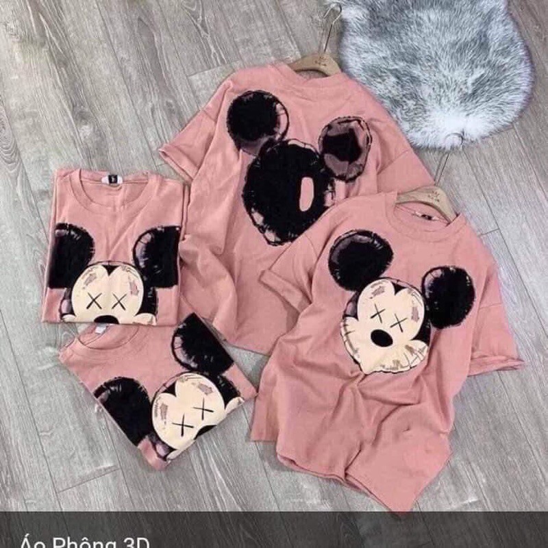 áo phông mickey hồng