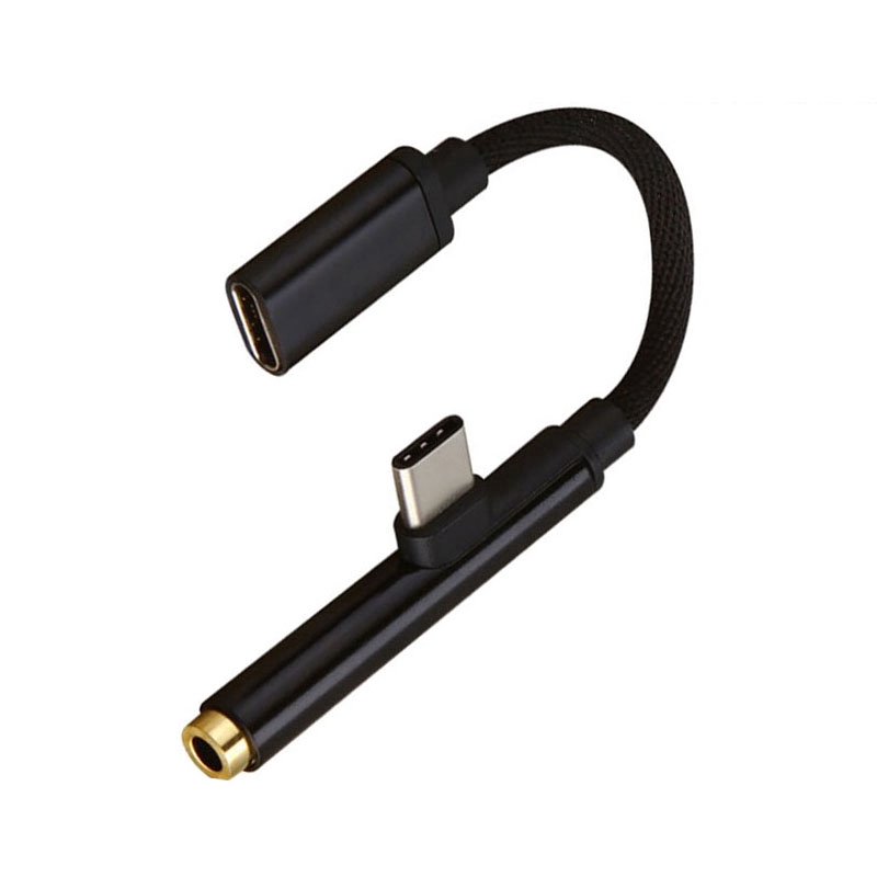 2 In 1 Type-C 3.5mm Audio Data Cable Earphone Sync charge Jack Adapter [Zaran]