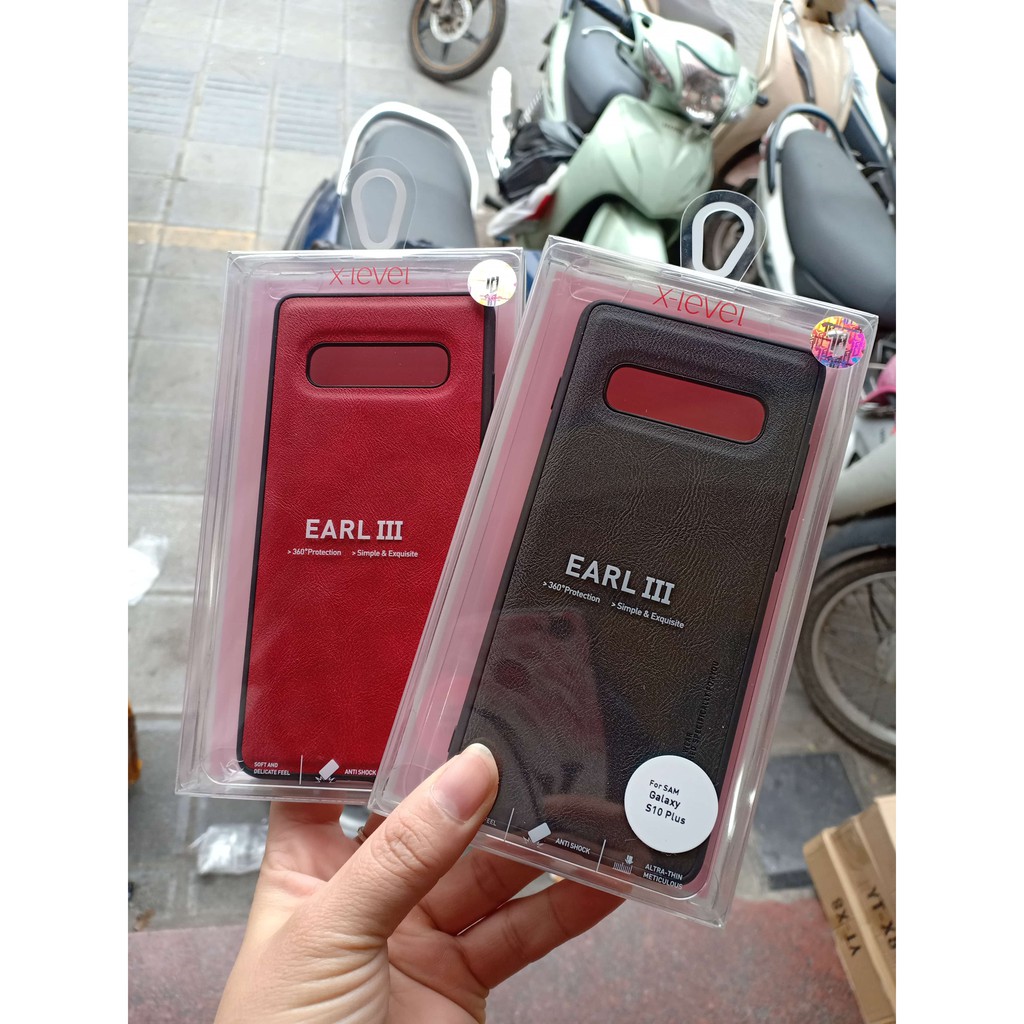 Ốp lưng da PU X-level cho S10/ S10 Plus/ S10+ viền dẻo chống sốc sang trọng Chính hãng