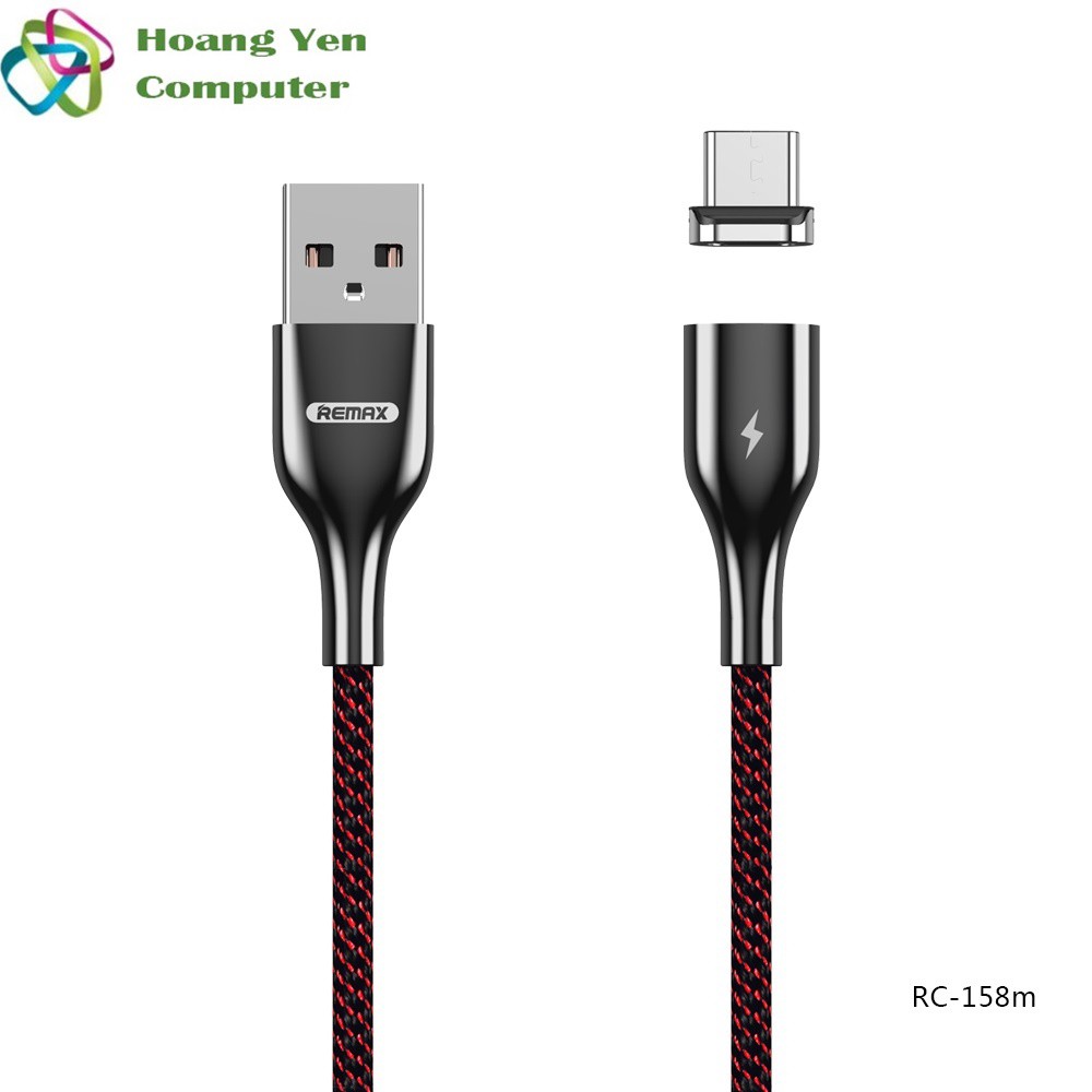 Cáp Sạc Nhanh MICRO USB Remax RC-158M Đầu Nam Châm Hít Dài 1M Cho Android - BH 1 Năm - Hoàng Yến Computer