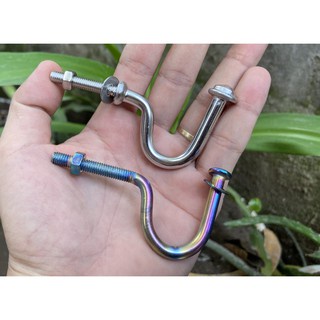 Móc treo đồ 7 màu hình móc câu và Móc câu kiểu bấm gắn xe máy tiện lợi