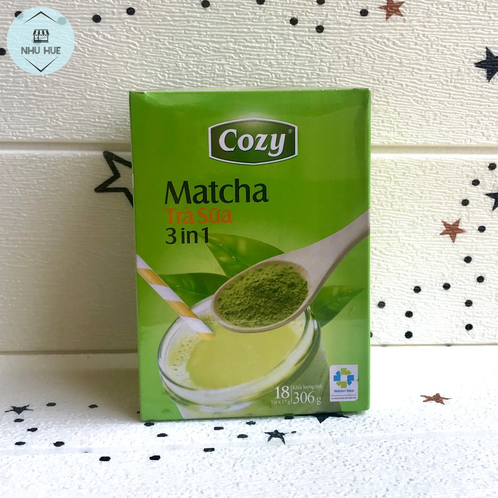 Trà sữa Cozy Matcha 3in1 (hộp 18 gói x 17g)