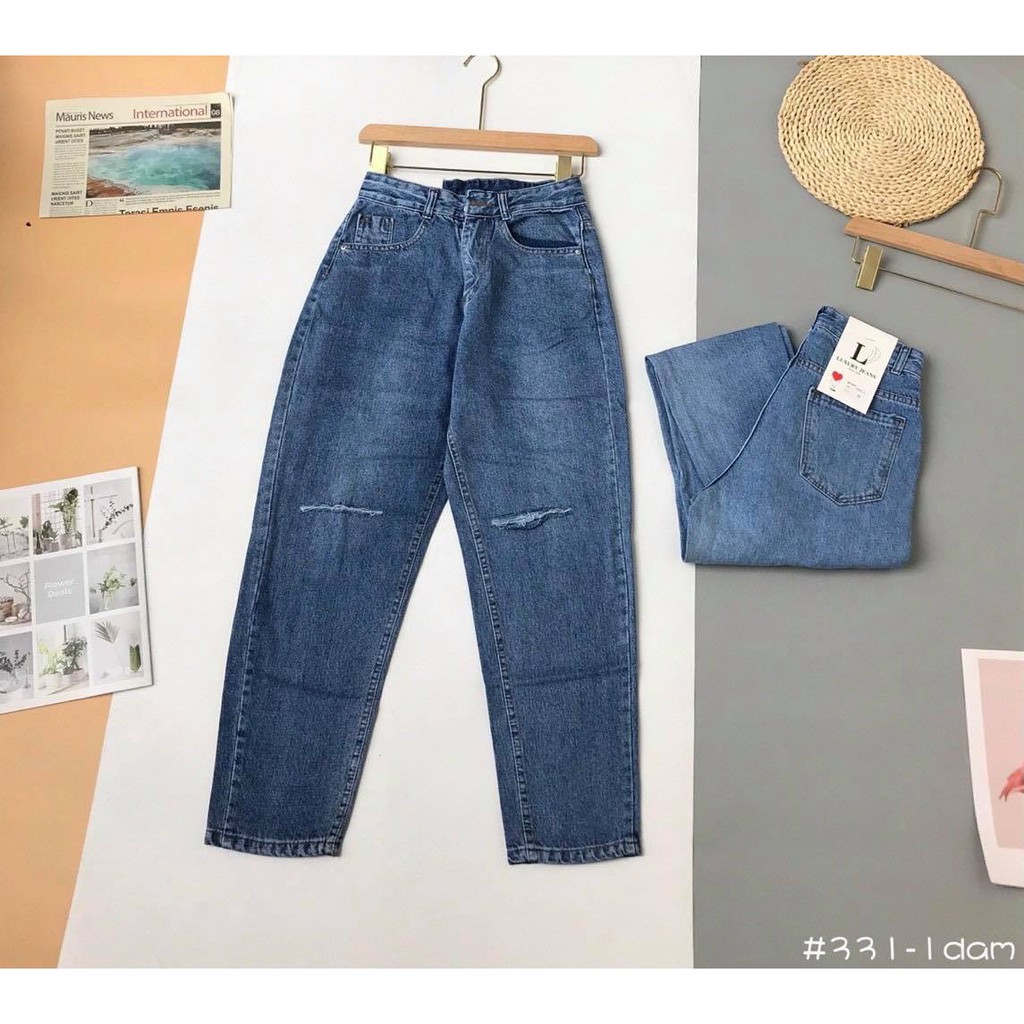 QUẦN BAGGY RÁCH GỐI 2 VẠCH 331