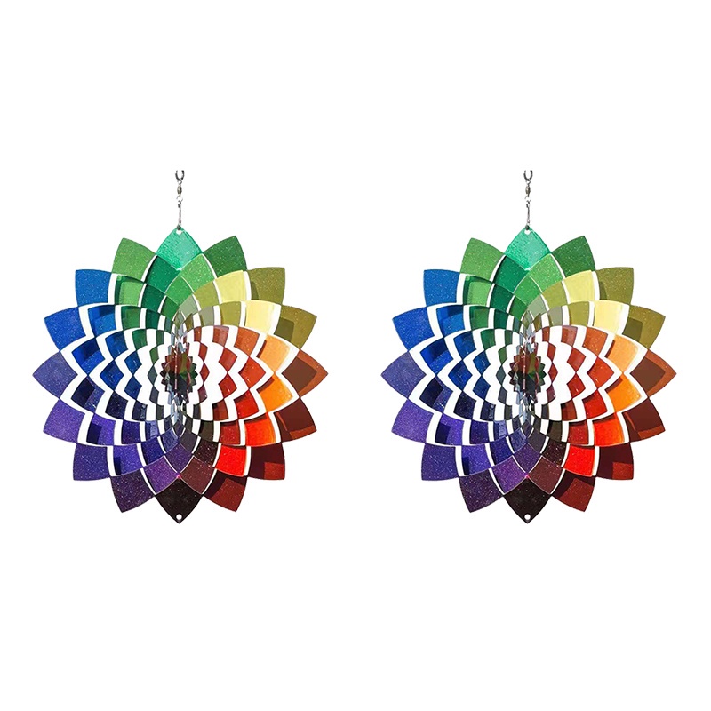 Chuông Gió Xoay 3D Ba Chiều Bằng Thép Không Gỉ CR1 Trang Trí Nhà Cửa Sân Vườn