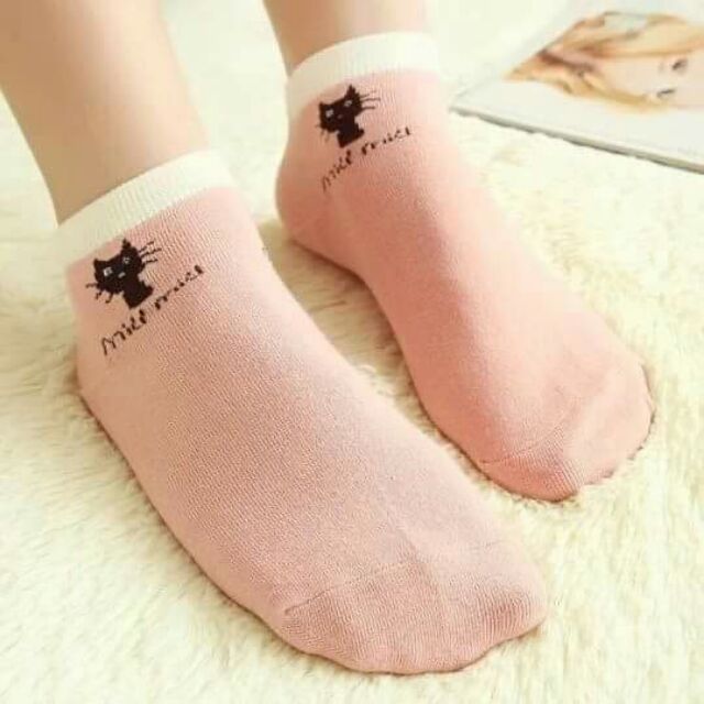 Tất nữ cổ cao hình mèo cute
