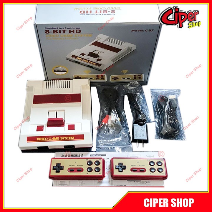 Máy chơi game băng 4 nút HDMI tay cầm không dây, tặng băng 500 game ,2 tay không dây - máy game hdmi