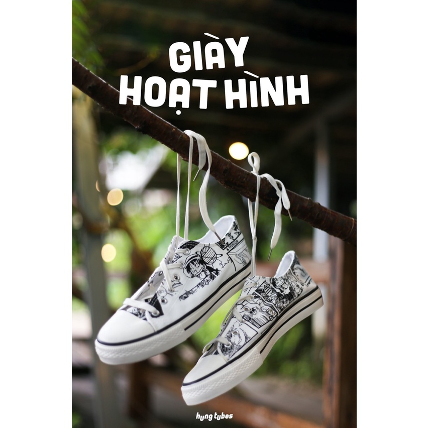 Giày hoạt hình sneaker Hung Tubes chất kaki