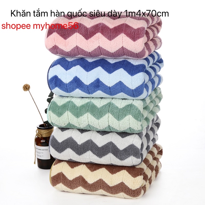 Khăn tắm đi biển bằng bông cao cấp xuất hàn quốc 1m4x70cm