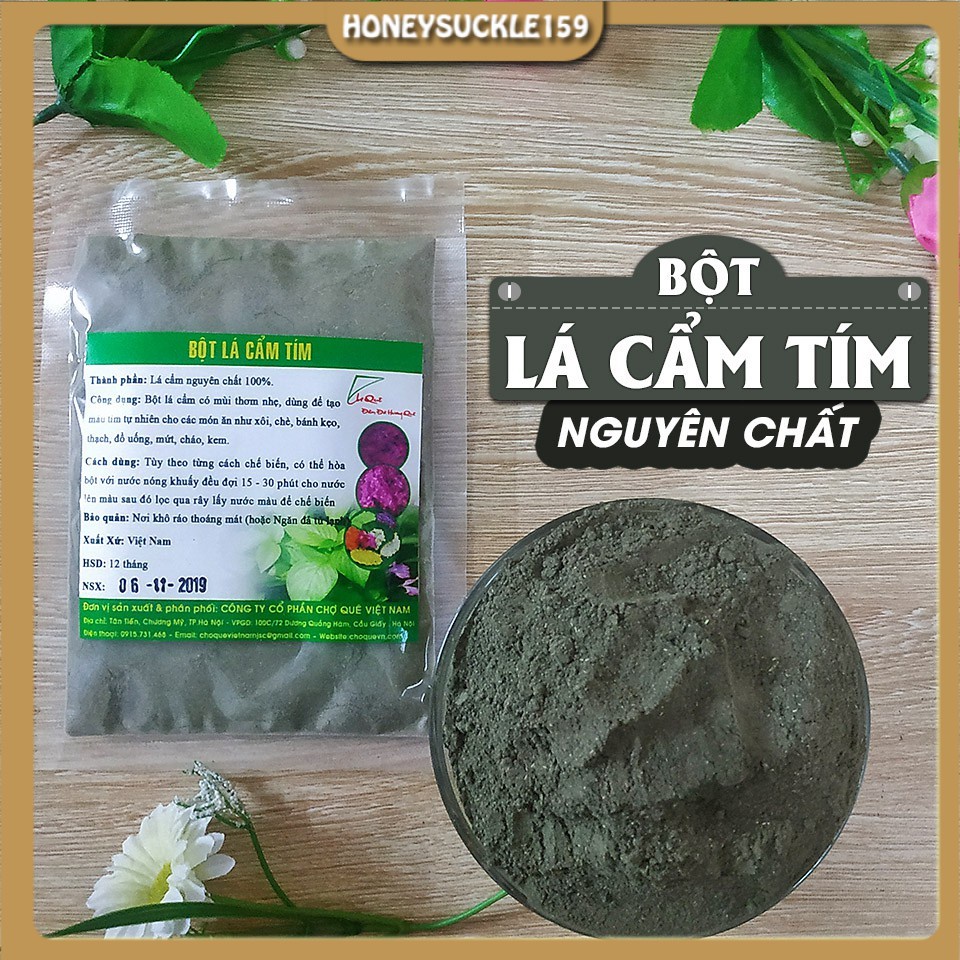 Bột Lá Cẩm Tím Nguyên Chất Tạo Màu Tự Nhiên Gói 10g