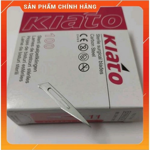 Dao Rạch Mụn - Lưỡi dao mổ số 11 Kiato ẤN ĐỘ [Hộp 100 chiếc]