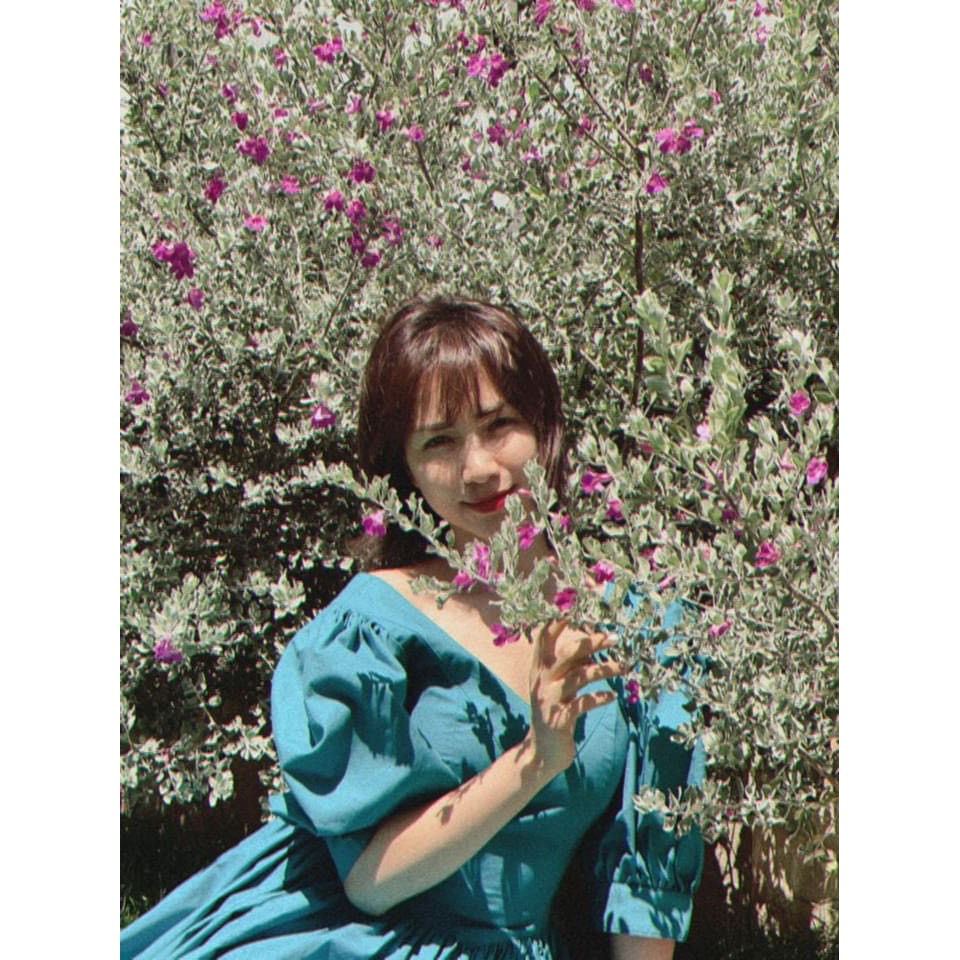 [KÈM QUÀ TẶNG] Váy xanh dáng xòe tay bồng siêu xinh zulyshop | BigBuy360 - bigbuy360.vn