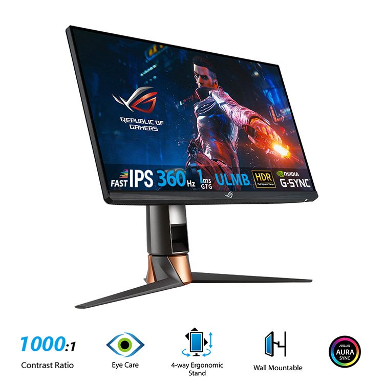 Màn Hình Gaming ASUS ROG SWIFT PG259QN 24.5 Inch (FHD/IPS/360Hz/1ms/10bit/G-SYNC) - Hàng chính hãng