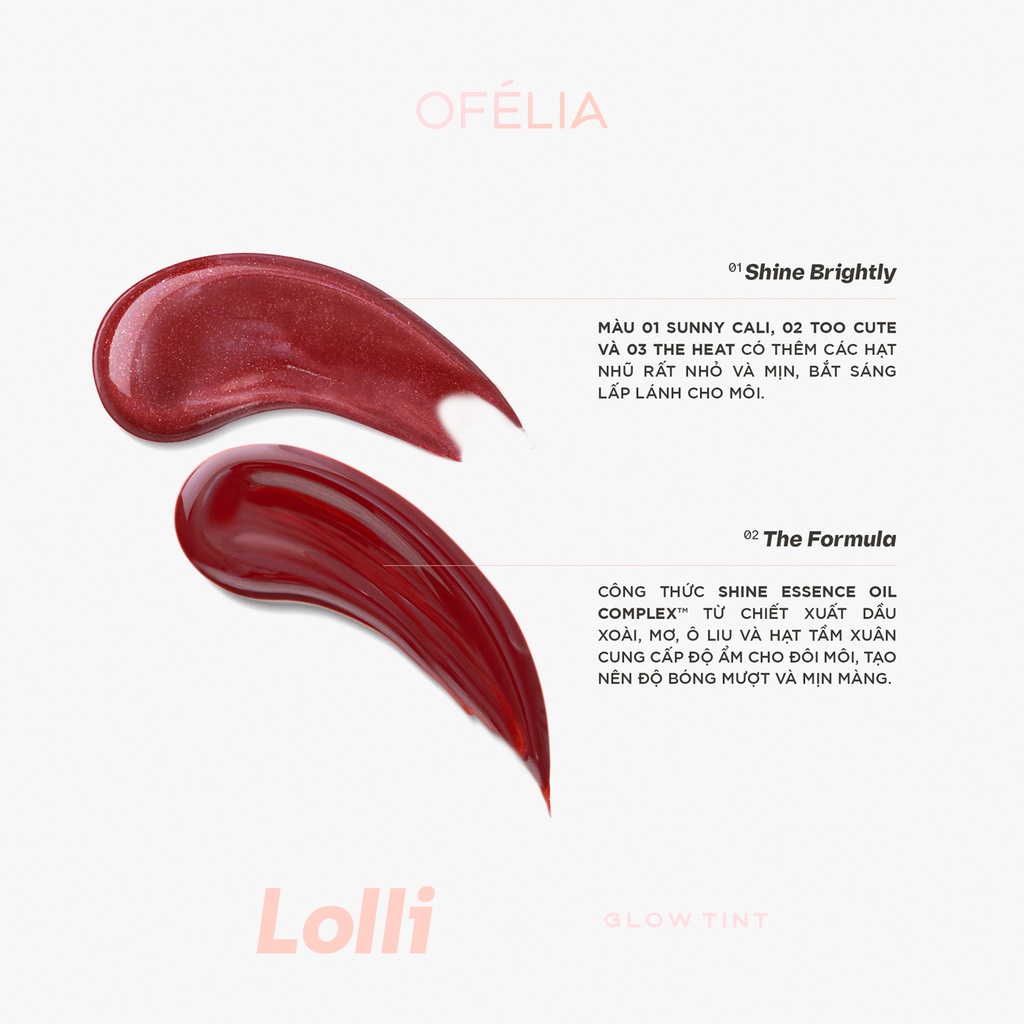 Combo 2 Son OFÉLIA Lolli Glow Tint Chapter 1 (2x3.9g)