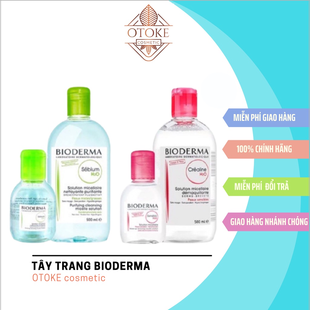 Nước Tẩy Trang Bioderma H2O Pháp (100ml ~ 500ml)-OTOKE