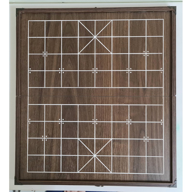 Bàn cờ tướng cắt CNC, kiêm hộp đựng, bằng gỗ nhựa PVC siêu bền (không bao gồm quân cờ)