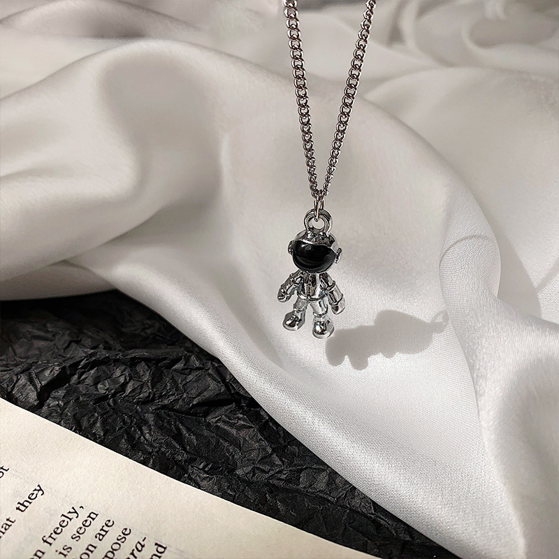 Dây Chuyền Mặt Hình Phi Hành Gia Phong Cách Hip-Hop Thời Trang Hàn Quốc