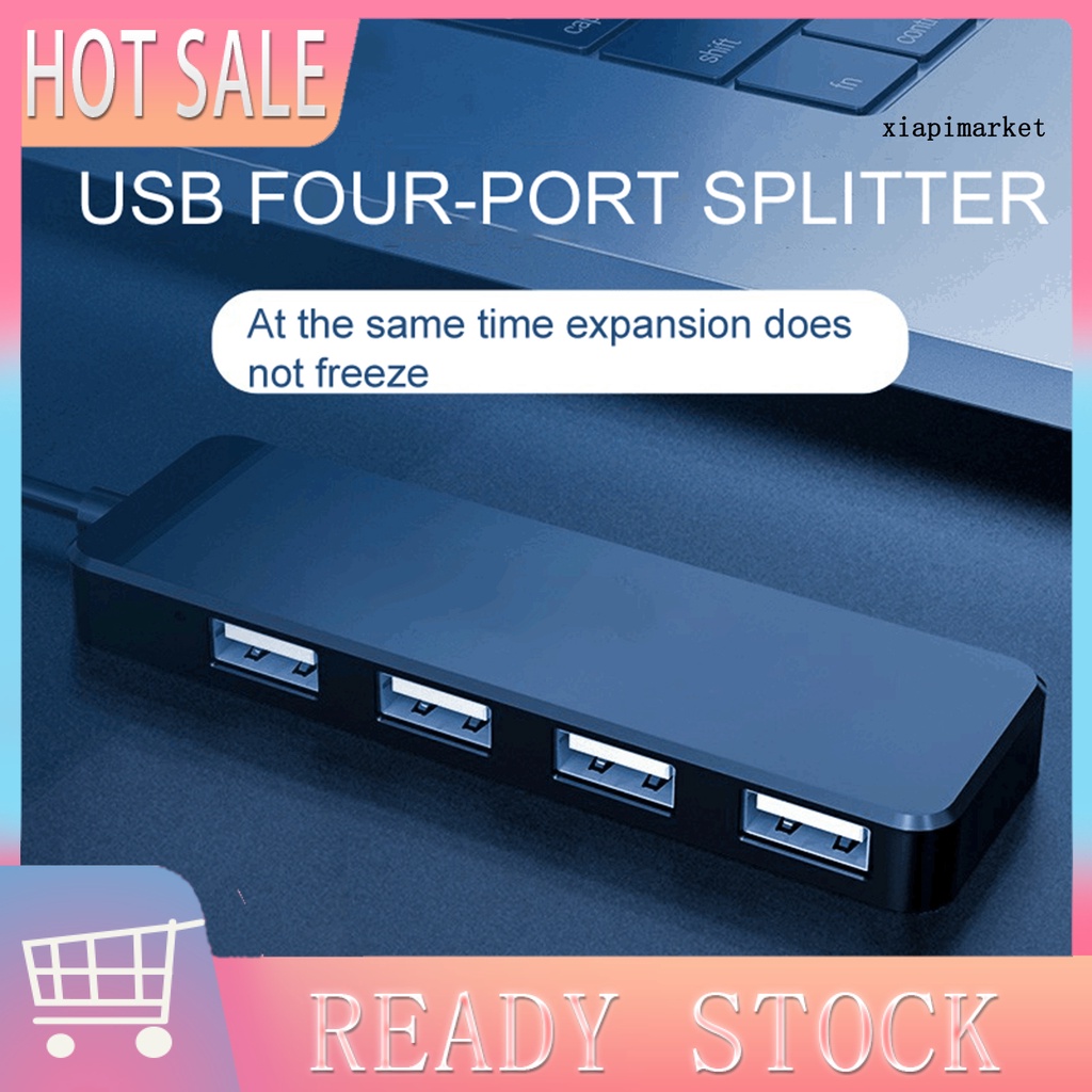 LOP_USB Hub 4-port High Speed USB2.0 480Mbps Compact Power Switch for Laptop