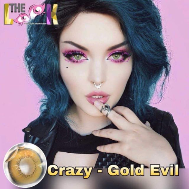 Lens evil gold Cosplay- Kính áp tròng hóa trang vàng Evil Cosplay