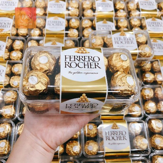 Kẹo Socola Kem Hạt Dẻ Ferrero Rocher Đức 16 viên vàng Đức (Hàng ngoại mới nhất tháng 9 - Luôn có số lượng lớn)