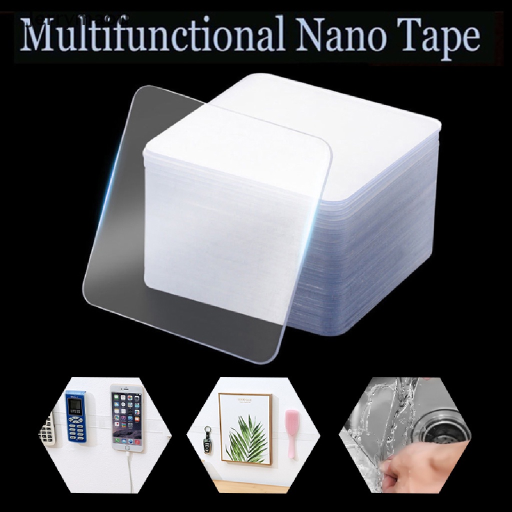 Bộ 30 Miếng Dán Hai Mặt Nano Không Cần Đục Lỗ Kèm Giá Đỡ
