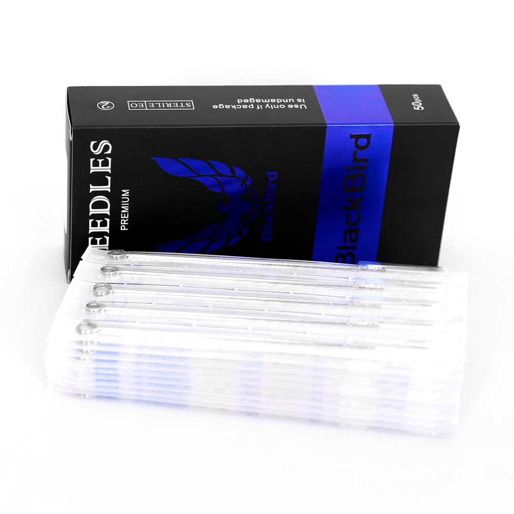 Hộp 50 Kim Xăm Thép Không Gỉ 316 Màu Đen Dành Cho Chim